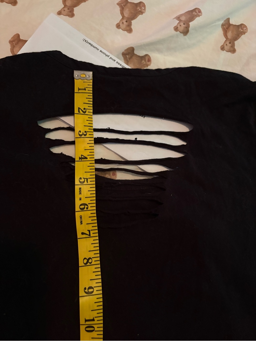 Guess Black Distressed Women's Top